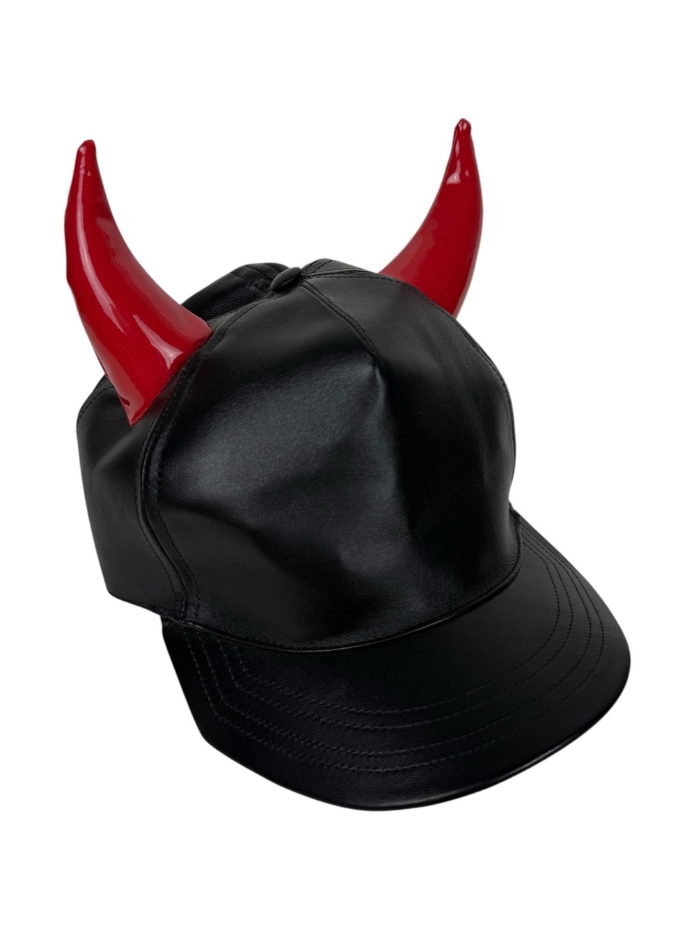 Moschino 2020 Halloween Devil Horns Leather Hat